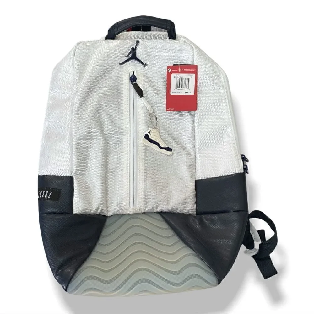 Nike Air Jordan Retro 11 Concord Jumpman Backpack Bag White/Obsidian 9A1971-WU4